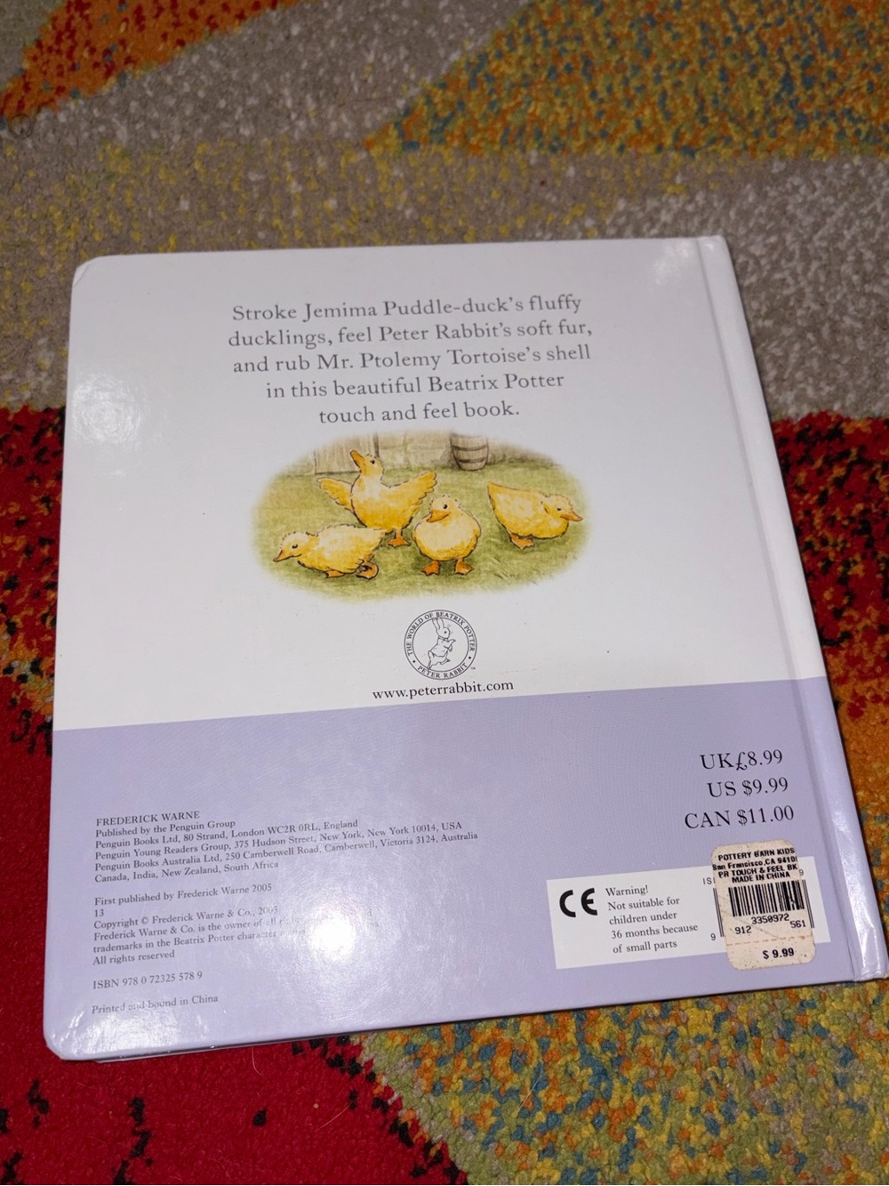 Peter Rabbit Touch & Feel book - Picture 5 of 5